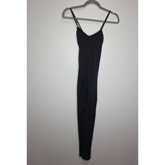 Ivy Park Black Stretchy Jumpsuit Built In Bra S/M Criss Cross Back - Picture 1 of 6